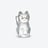 Cat Maneki Neko Figurine S  Baccarat
