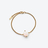 Trèfle Gold Plated Bracelet, White
