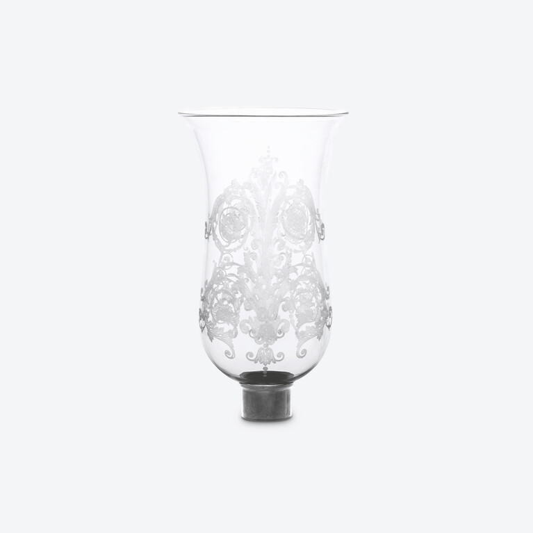 Tulip Hurricane Shade Flat Top Acanthus Baccarat in Crystal Clear View 1