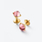 Médicis Gold Plated Earrings, Pink Mirror