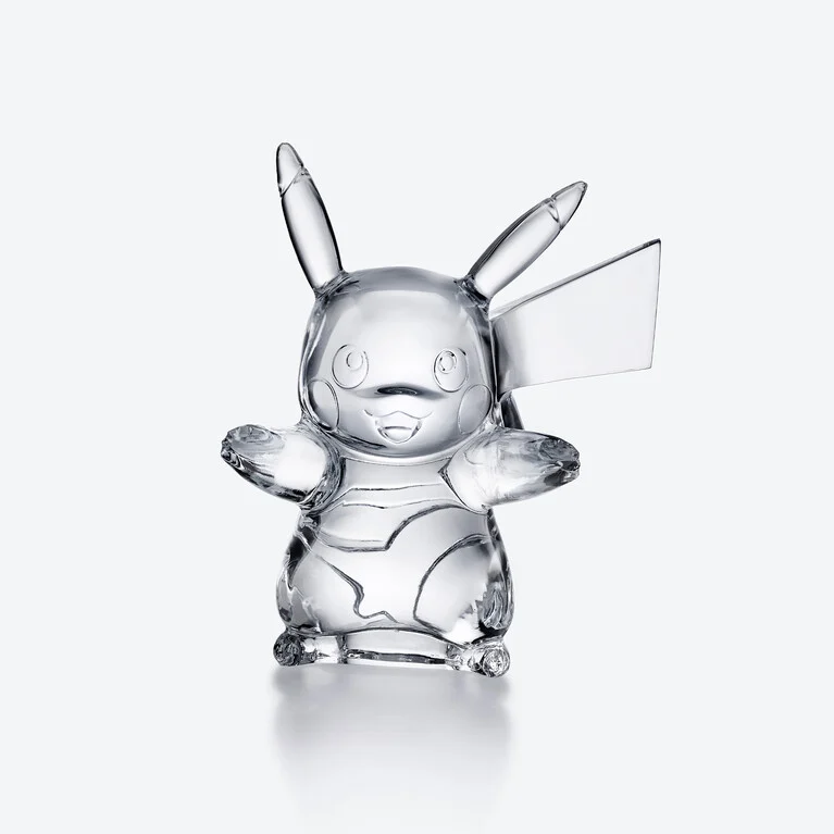 Pok&eacute;mon Pikachu Figurine Baccarat in Crystal Clear View 1