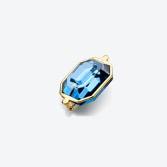 Select Broche chapado en oro Harcourt Baccarat en 18-Karat Gold-Plated Blue