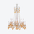 Z&eacute;nith Charleston Chandelier Long (18L) Baccarat、イエローのクリスタル製