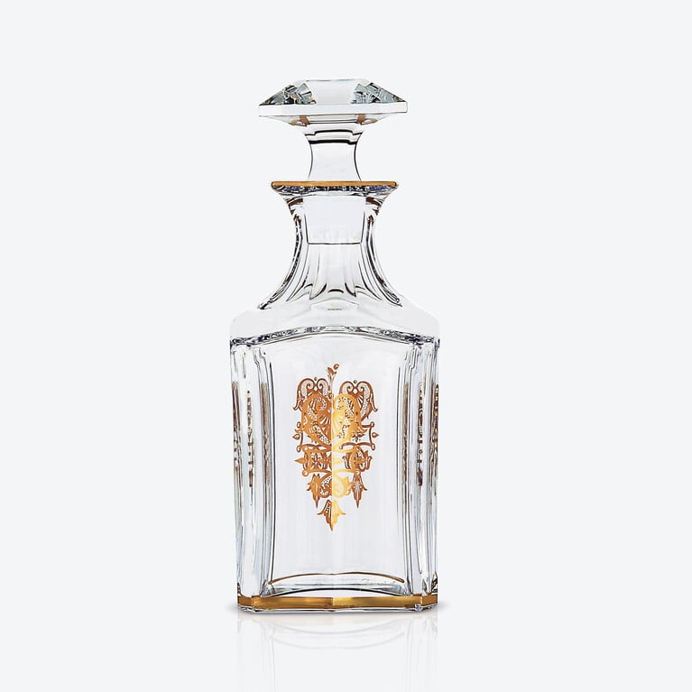 Harcourt Empire Whisky Decanter Baccarat, 골드 크리스탈로 만든