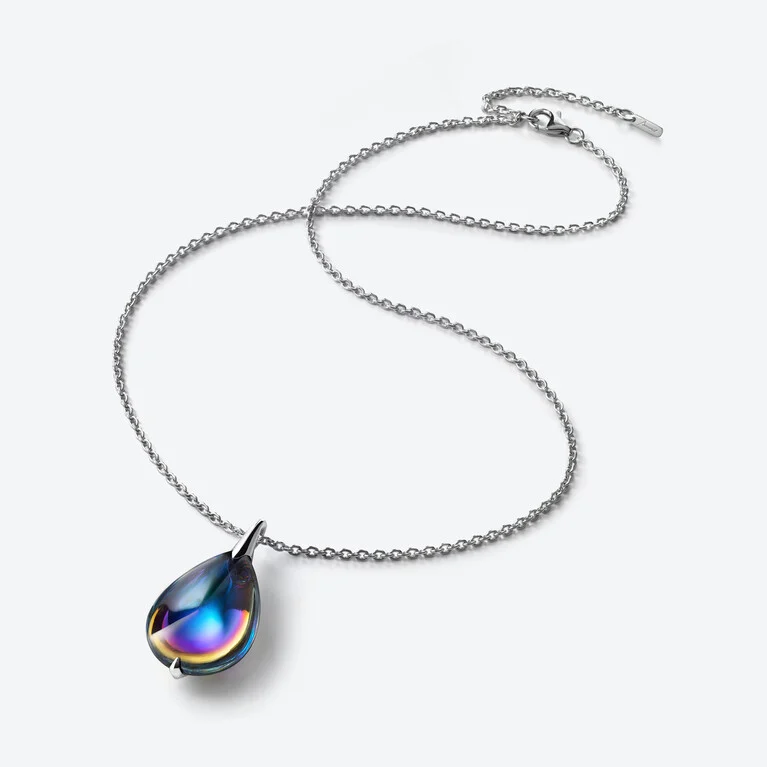 Collana d'argento Fleurs de Psyd&eacute;lic Baccarat in Argento Blue Vedere 1
