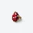Tr&egrave;fle Gold Plated Brooch Baccarat in 18-Karat Gold-Plated Red