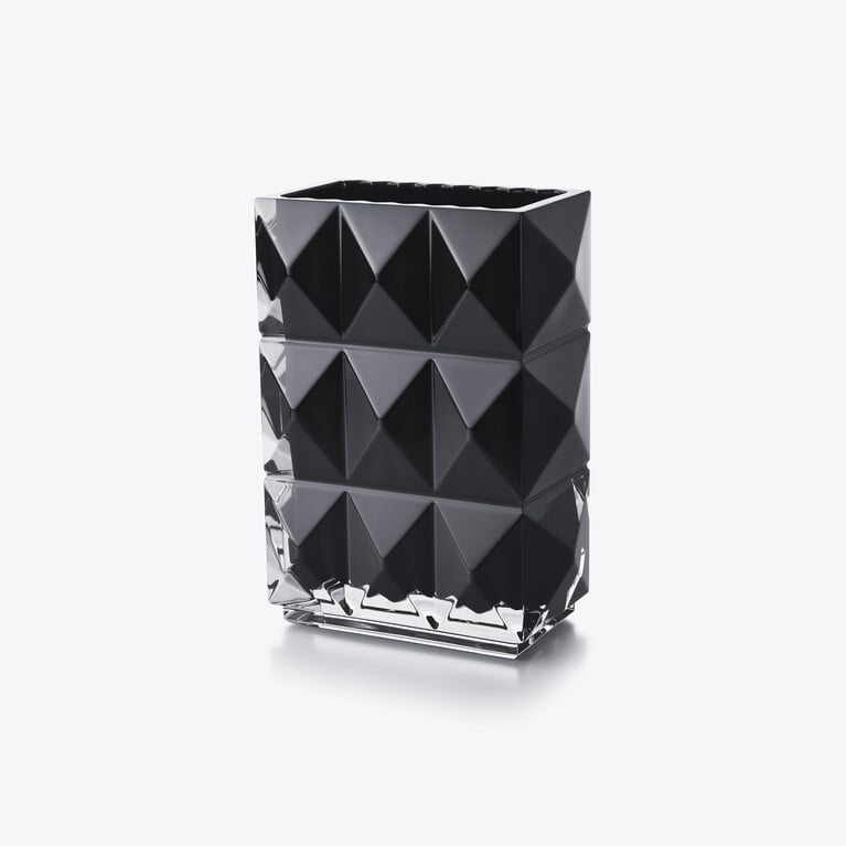 Vaso Louxor Rettangolare Baccarat in Cristallo Black Vedere 1