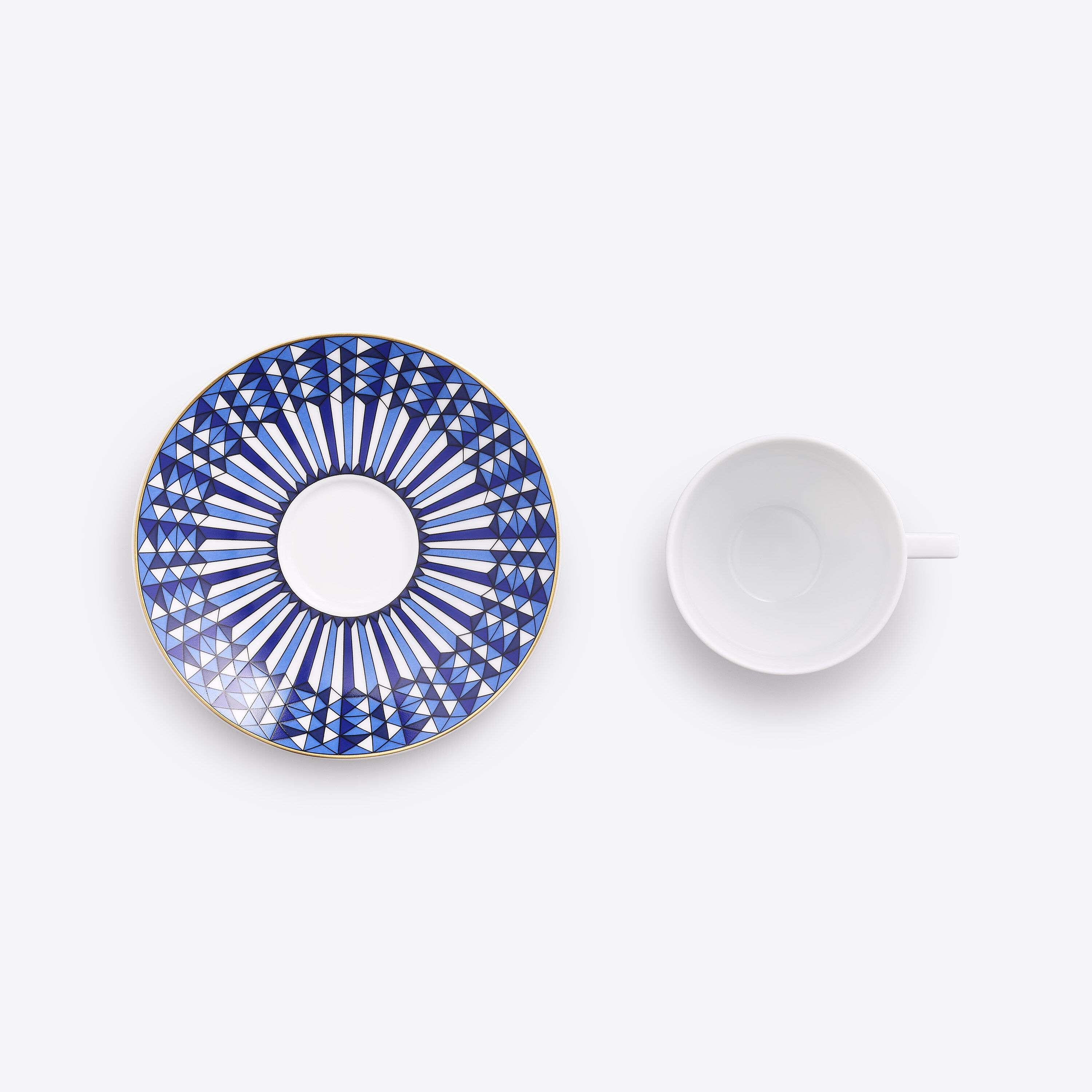 Arcadia Talleyrand Blue Coffee Cups & Saucers | Baccarat United States