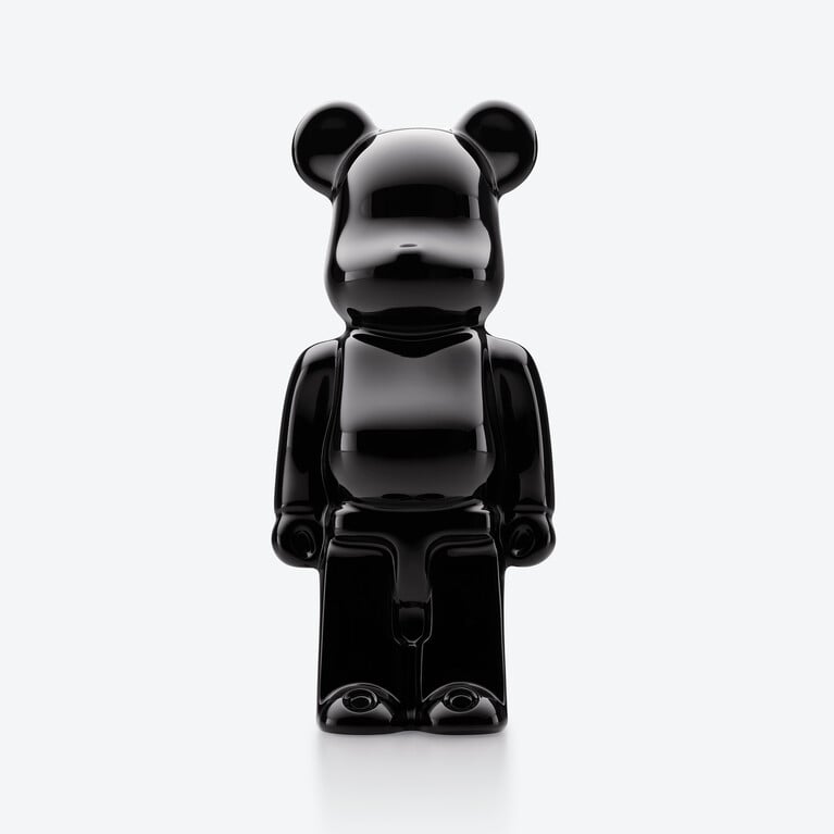 Be@rbrick Figurine Baccarat in Crystal Black View 1