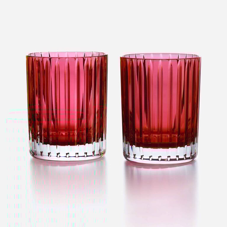 Harmonie Tumblers Colors of Joy Baccarat, Water glass in Crystal Red