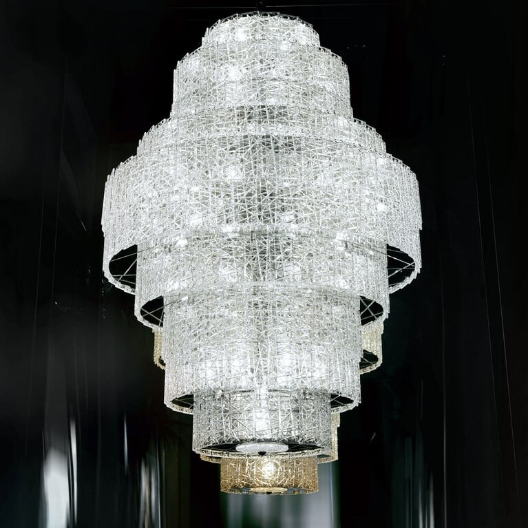 Tuile de Cristal Ceiling Unit Baccarat in Crystal Clear