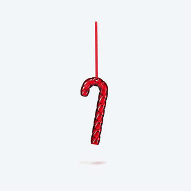 Candy Cane Ornament Red Red View 1
