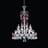 Z&eacute;nith Chandelier Red (48L) Baccarat、レッドのクリスタル製