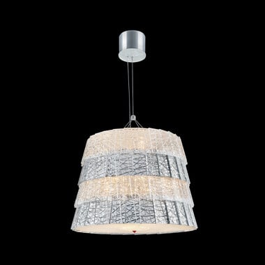 Lustre Tuile de Cristal Frozen Argent M Baccarat en Cristal Argent