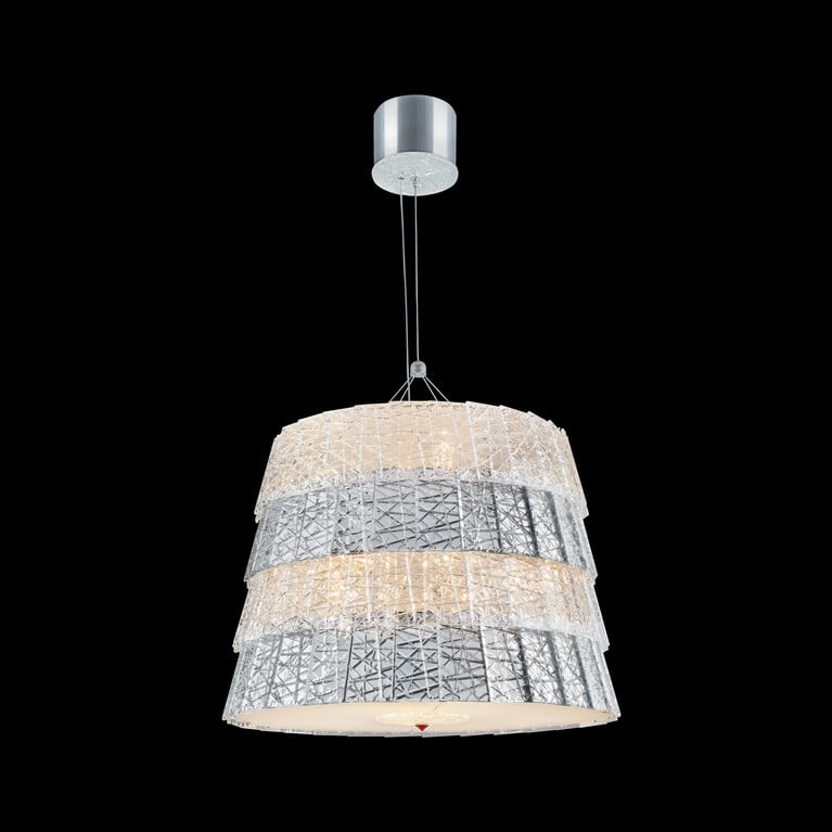 Tuile de Cristal Kronleuchter Silber Frozen M Baccarat in Silberem Kristall