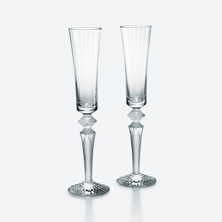 Mille Nuits Flutissimo Flutes Baccarat, Champagne flute in Crystal Clear View 1