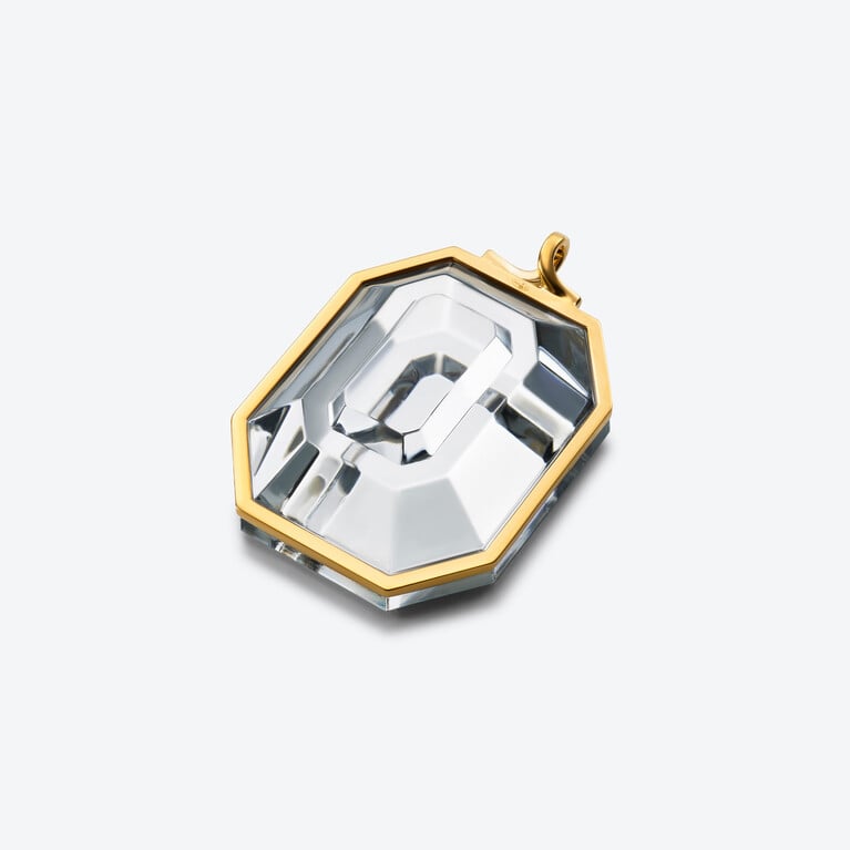 Harcourt Gold Plated Pendant Baccarat in 18-Karat Gold-Plated Clear