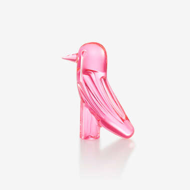 FAUNACRYSTOPOLIS 粉紅雀鳥雕塑