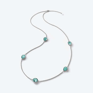 Sautoir Croisé Argent Turquoise Voir 1