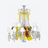 &Eacute;trange Z&eacute;nith Parrots Chandelier (15L) Baccarat in Crystal Multicolor