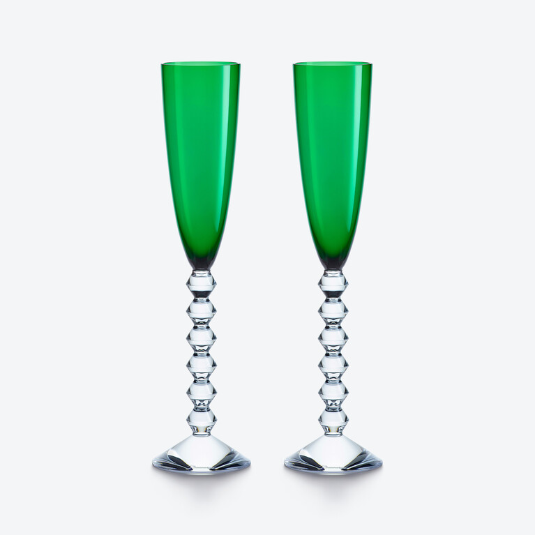 V&eacute;ga Flutissimo Flutes Baccarat, Champagne flute in Crystal Green