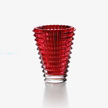 Eye Oval Vase S Baccarat in Red Crystal