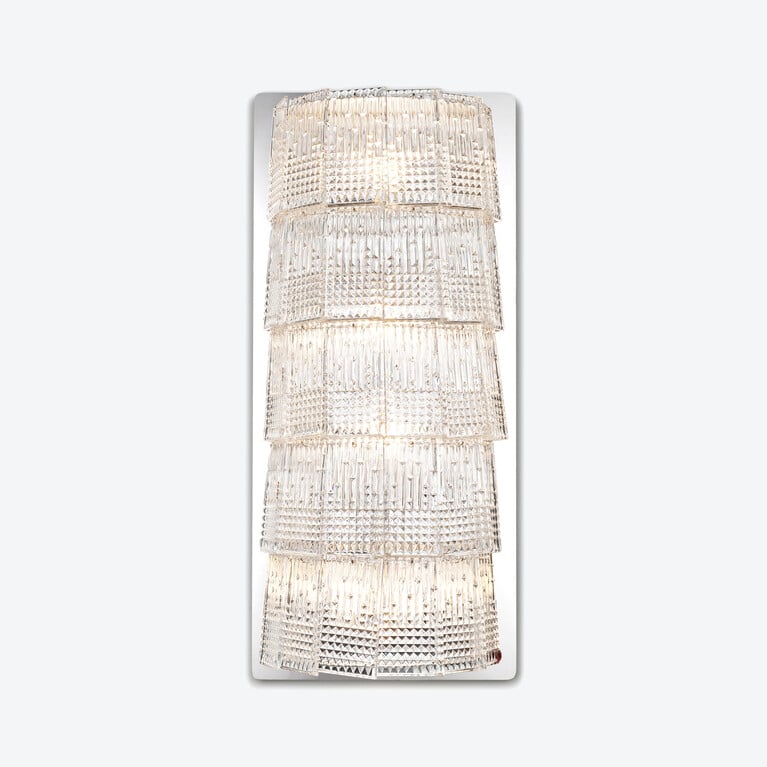 Tuile de Cristal Wall Unit Piccadilly (4L) Baccarat in Crystal Clear