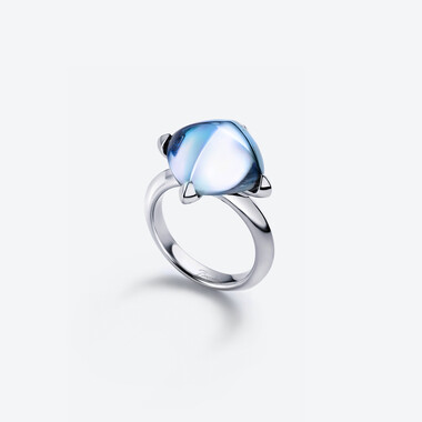 Médicis Silver Ring Aqua mirror Baccarat