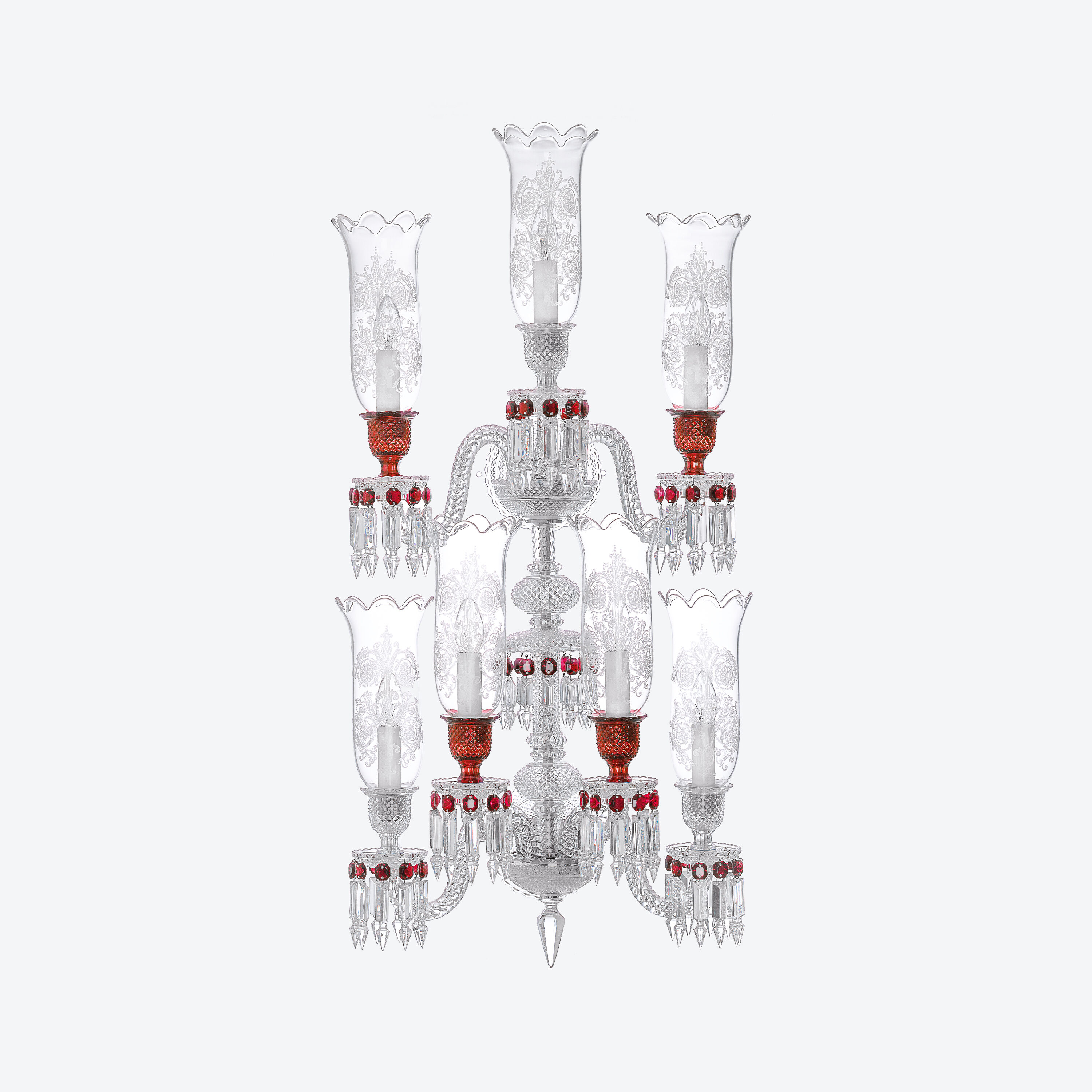 Zénith Wall Unit Clear and Red (7L) | Baccarat United States Zénith Wall Unit Clear and Red (7L) | Baccarat United States