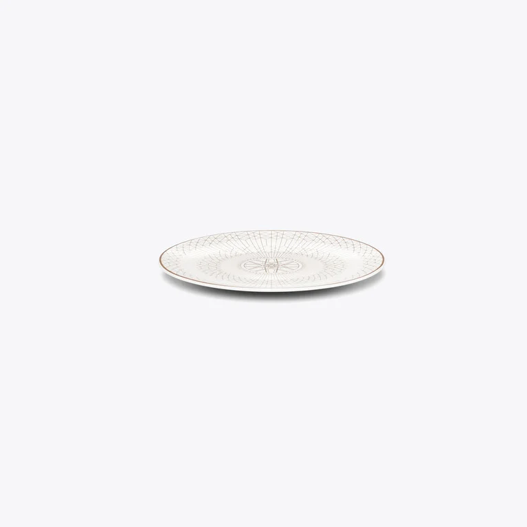 Arcadia Gold & Platinum Bread Plate Baccarat in Porcelain Gold View 2