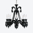 Zénith Chandelier Black (24L) Baccarat in Crystal Black