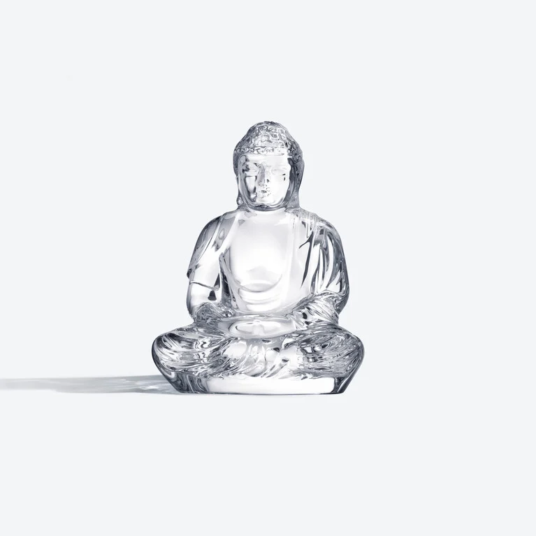 Buddha Figurine Baccarat in Crystal Clear View 1