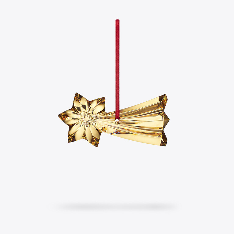 Noël Shooting Star Ornament 2024 Baccarat in Gold Crystal