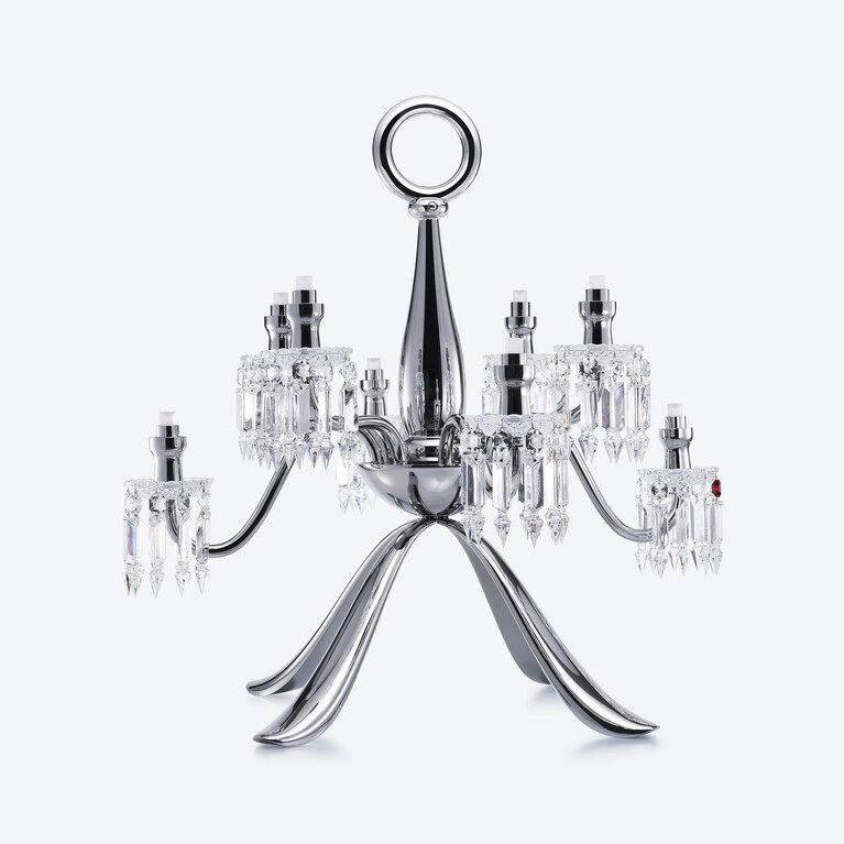 Z&eacute;nith Nomade Chandelier (08L) Baccarat in Crystal Silver