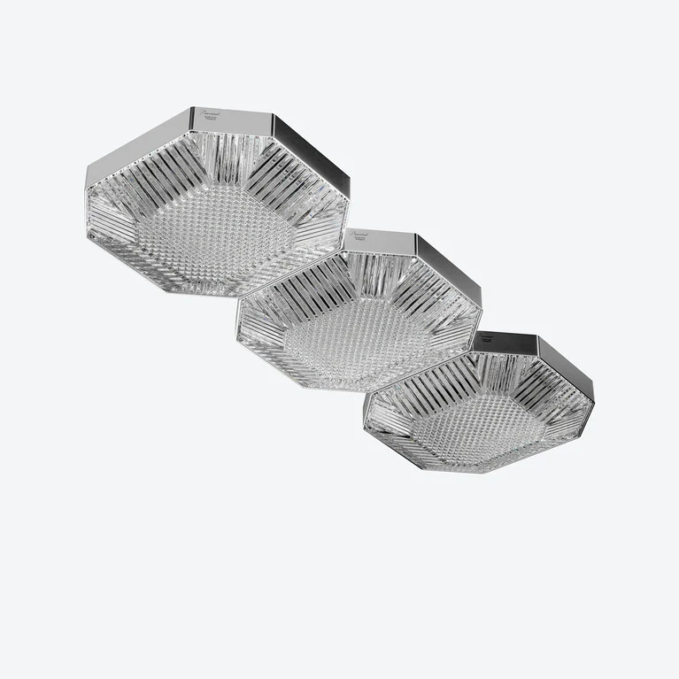 Octogone Ceiling Unit (3L) Baccarat in Crystal Clear View 1