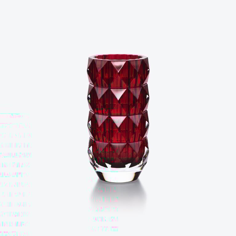 Vaso Rotondo Louxor S Baccarat in Cristallo Red