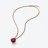 Tr&egrave;fle Gold Plated Necklace Baccarat in 18-Karat Gold-Plated Red