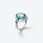 Croisé Silver Ring Baccarat in Blue Silver