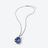 Collier Psydélic Argent Scarabée Bleu Baccarat