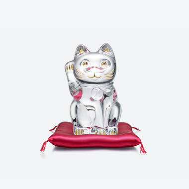 Cat Maneki Neko Figurine L with Cushion