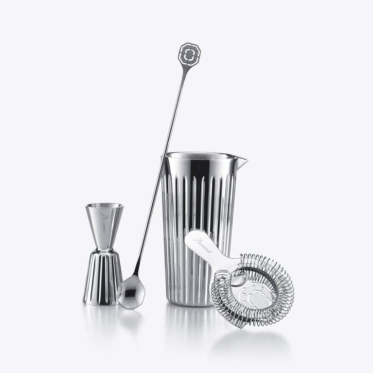 Harmonie Set of 4 Bar Accessories Baccarat in Stainless steel Silver View 1