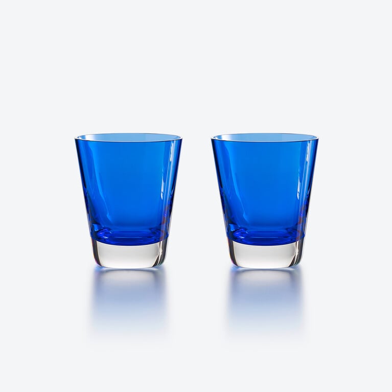 Mosa&iuml;que Tumblers Baccarat, Spirit glass in Crystal Blue