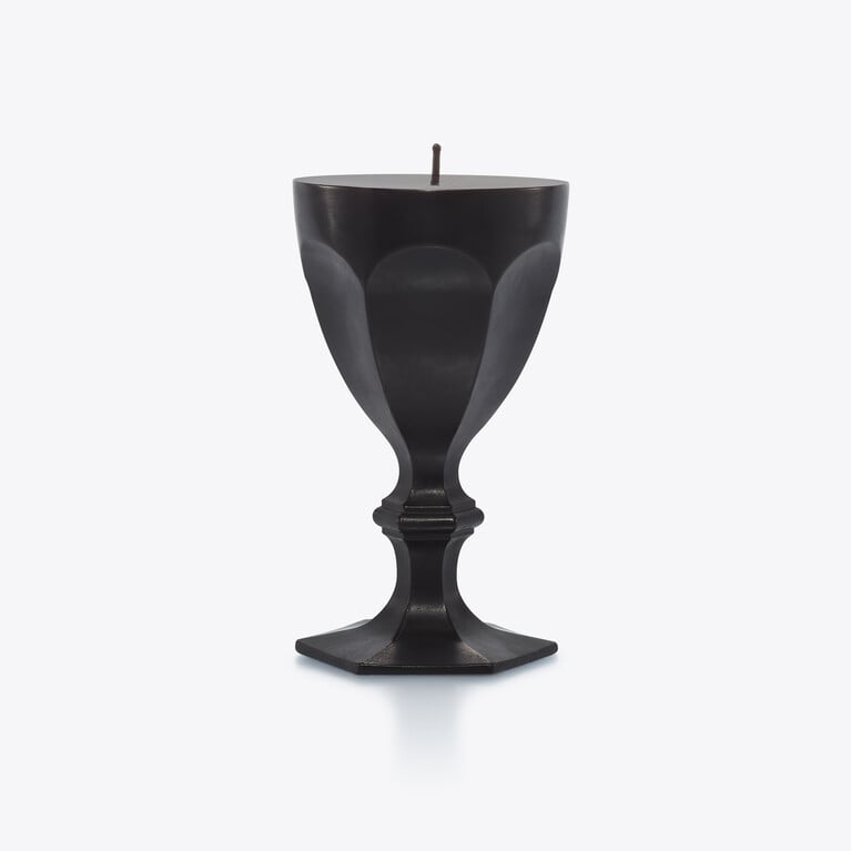 Harcourt Glass Candle Baccarat in Wax Black