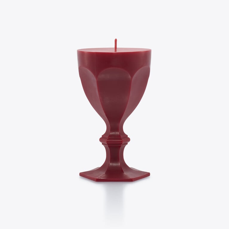 Harcourt Glass Candle Baccarat in Wax Red View 1