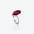 Fleurs de Psyd&eacute;lic Silver Ring Baccarat in Silver Red