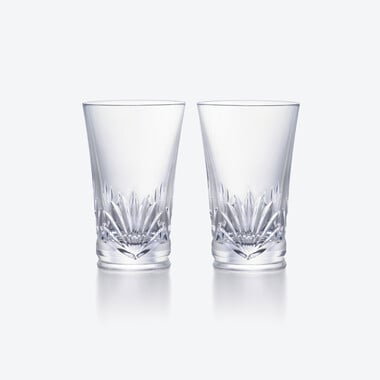 グラスジャパン ルテシア 2客セット Baccarat、クリアのクリスタル製