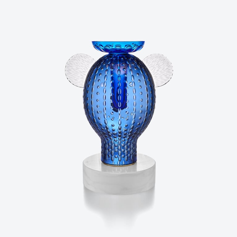 Faunacrystopolis Koala Sculpture Baccarat in Blue Crystal