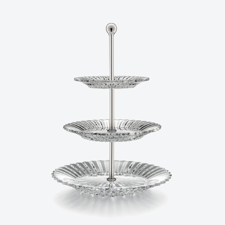 Mille Nuits Small Pastry Stand Baccarat in Crystal Clear View 1