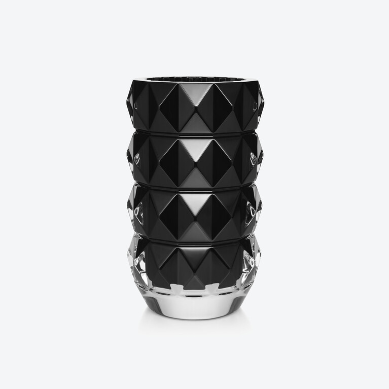 Louxor Round Vase M Baccarat in Crystal Black View 1
