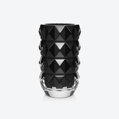 Select Louxor Round Vase M Baccarat in Crystal Black